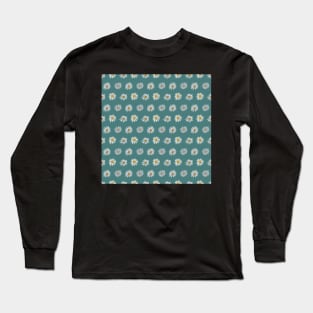 White asters on green Long Sleeve T-Shirt